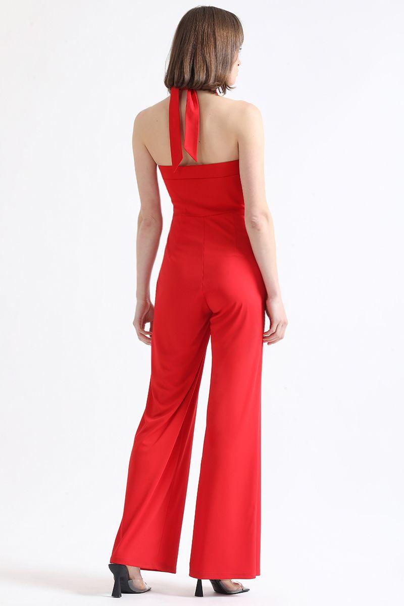 Enterito Recto Halter, Rojo Liola-5