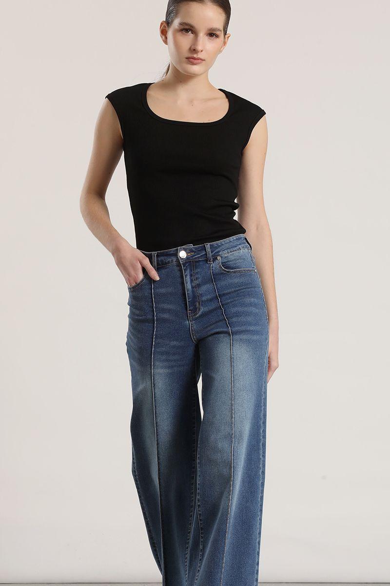 Jeans straight Liola mujer azul-1