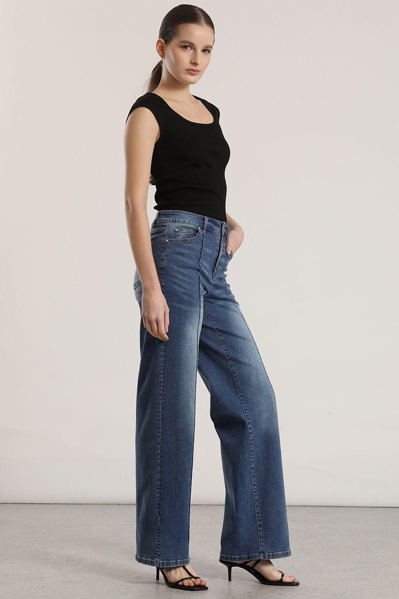 Jeans straight Liola mujer azul-3