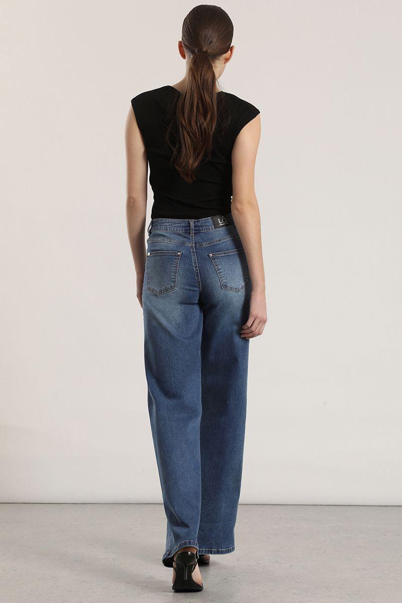 Jeans straight Liola mujer azul-5