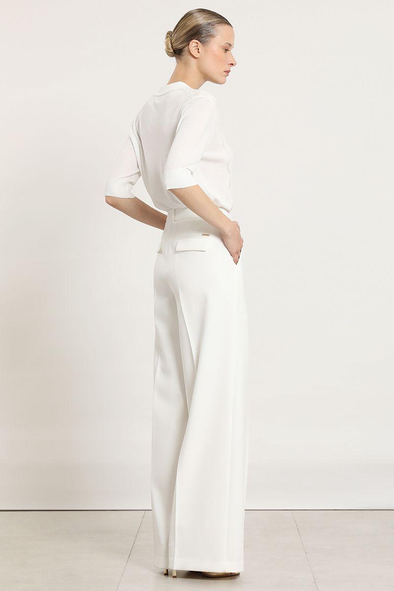 Pantalon ancho con cadena, crudo Liola-5