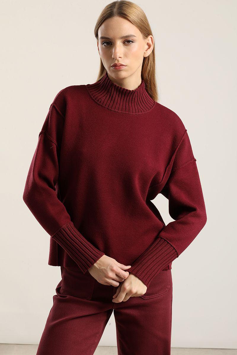 Jersey punto, cortes destacados, vino Liola-0