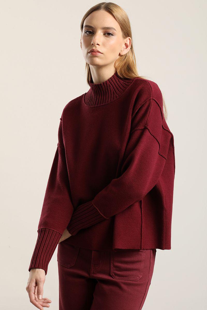 Jersey punto, cortes destacados, vino Liola-2