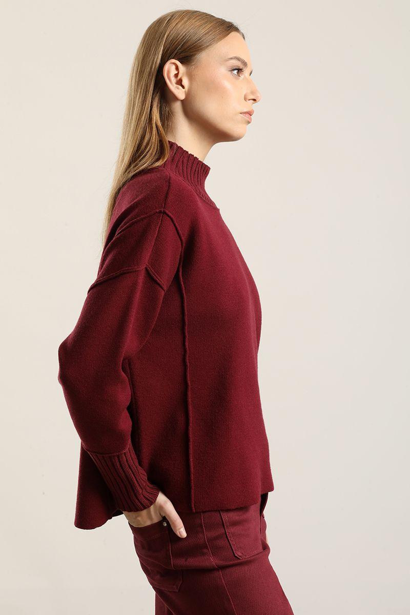 Jersey punto, cortes destacados, vino Liola-4