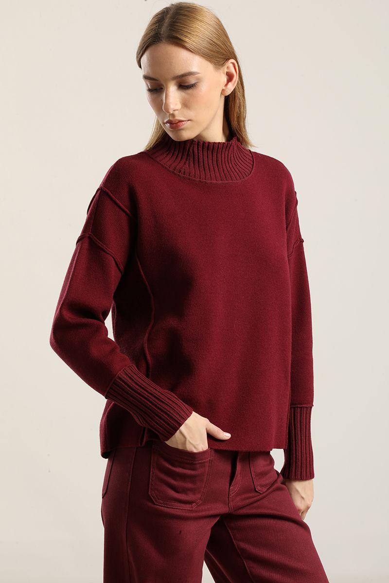 Jersey punto, cortes destacados, vino Liola-6