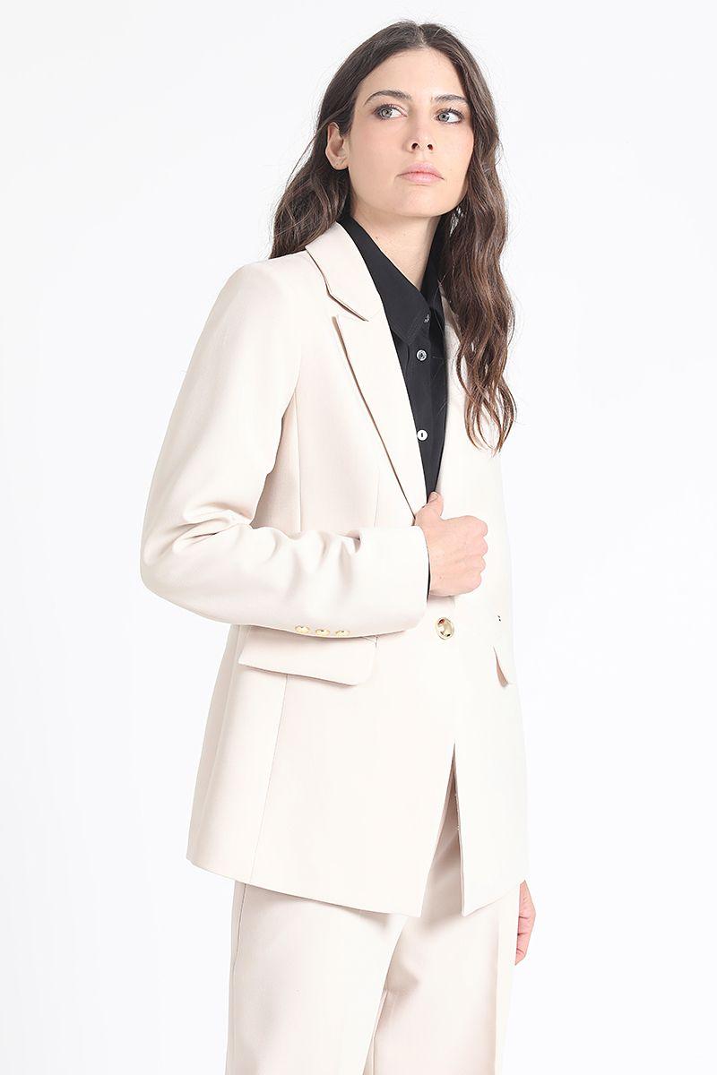 Blazer Entallado Clasico, Crudo Liola-2