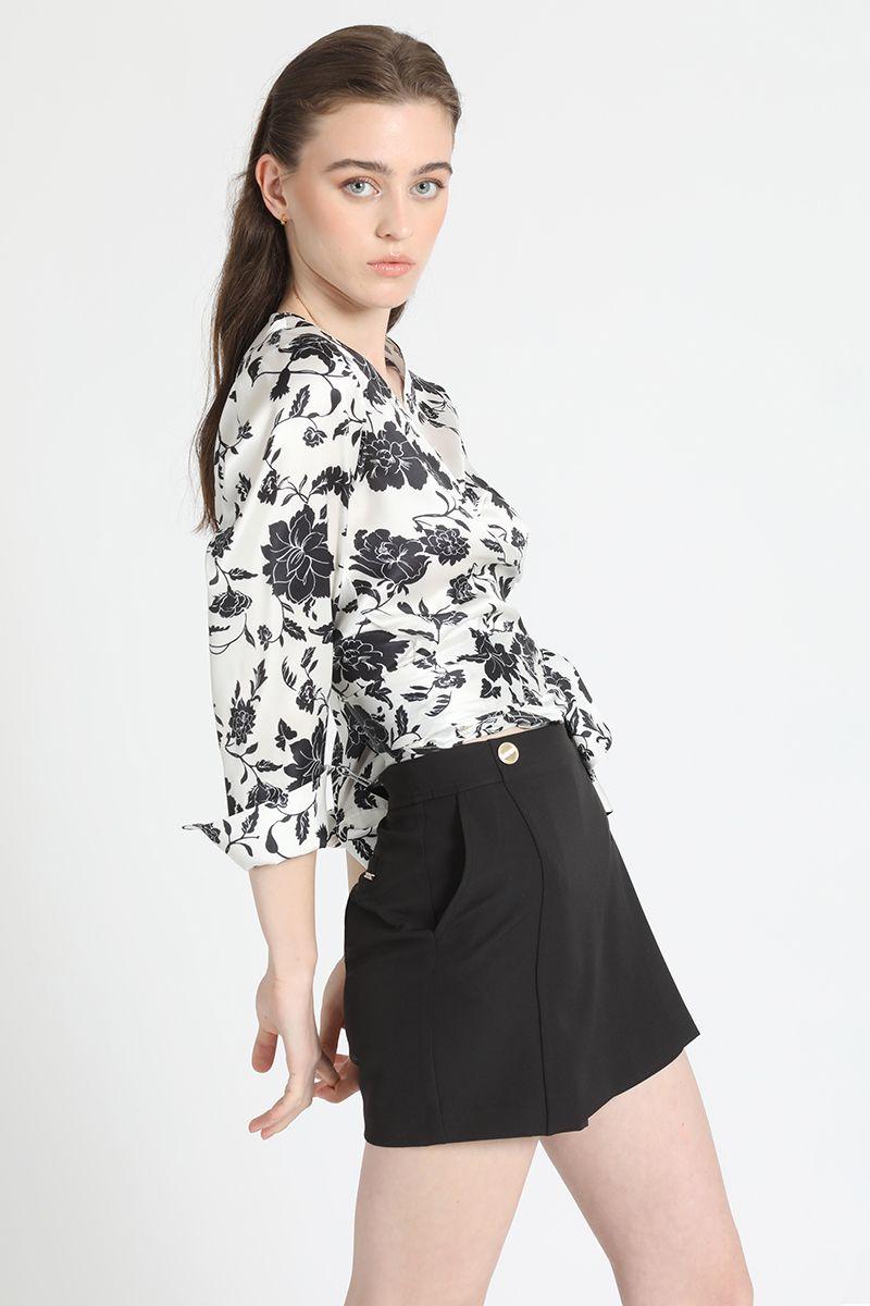 Blusa Cruzada Satin Estampado Crudo Liola-3