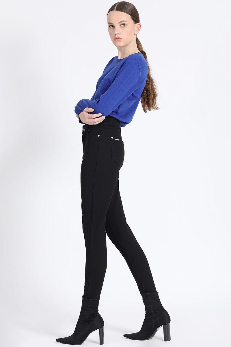 Pantalon Pitillo, Tiro Medio ,Negro Liola-2