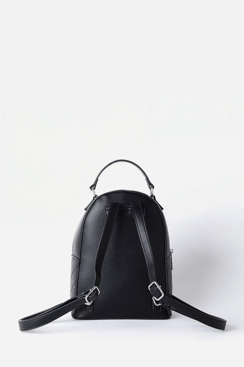 Mochila Con Tachas, Efecto Cuero, Negro Liola-3