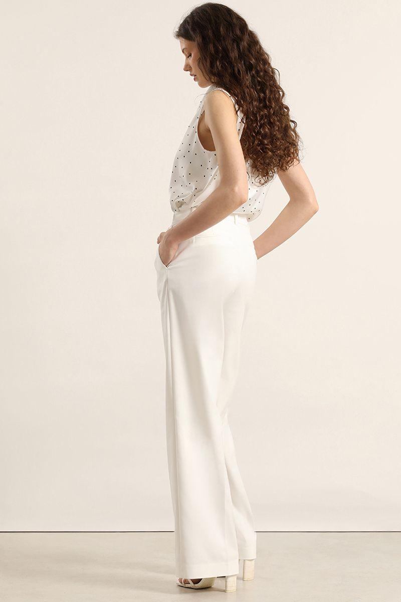 Pantalon recto, basico, crudo Liola-5