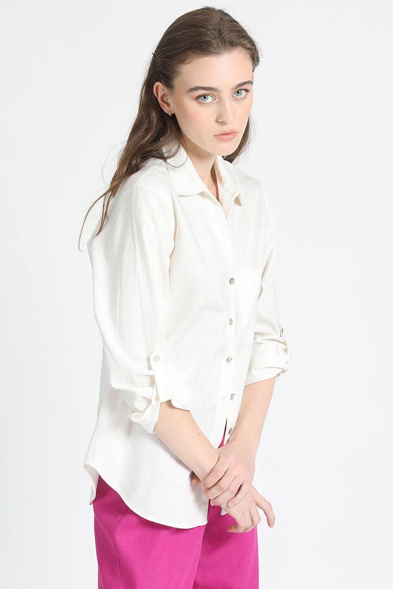 Camisa Lino Crudo Liola-4