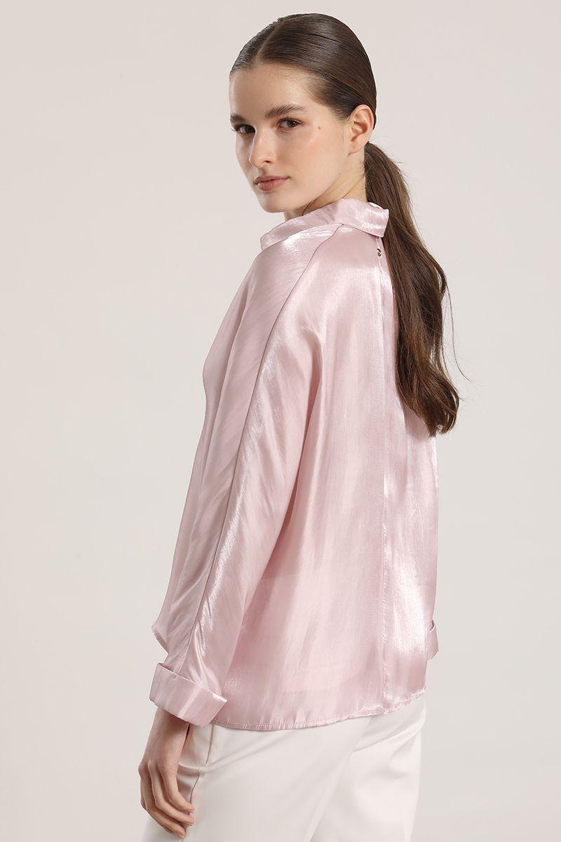 Blusa satin liola mujer rosa-4