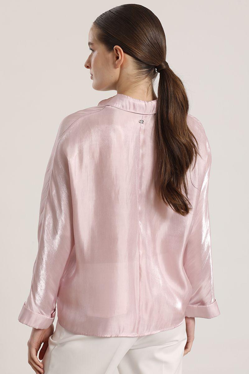 Blusa satin liola mujer rosa-5