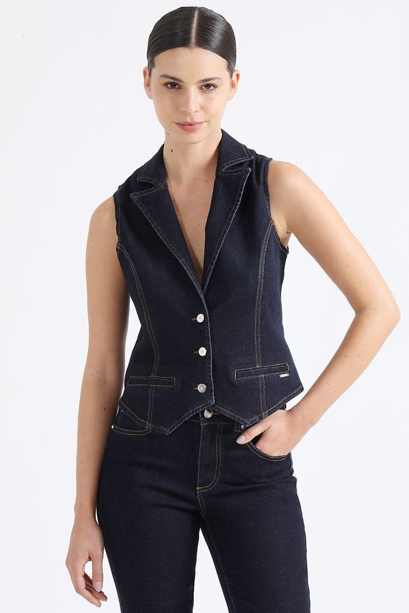 Chaleco Sastre Denim, Indigo Liola-0