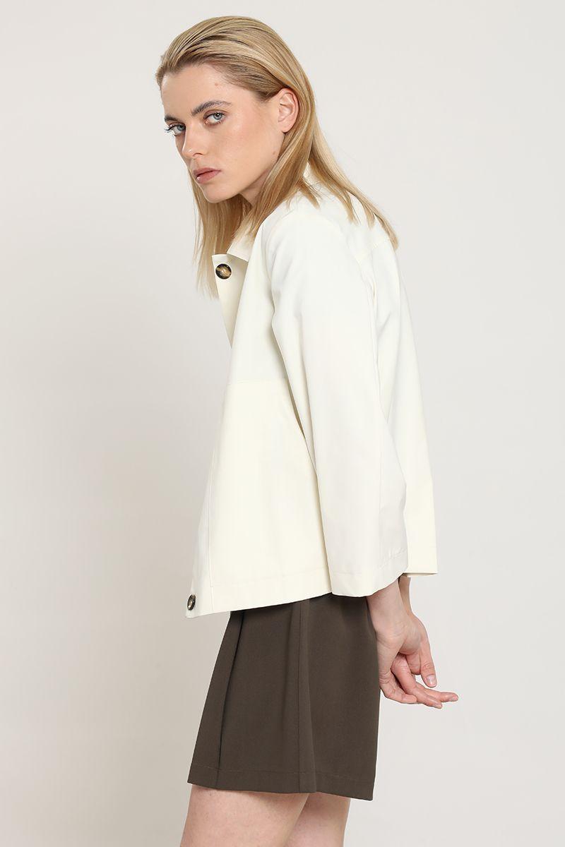 Chaqueta efecto satinado, crudo Liola-2