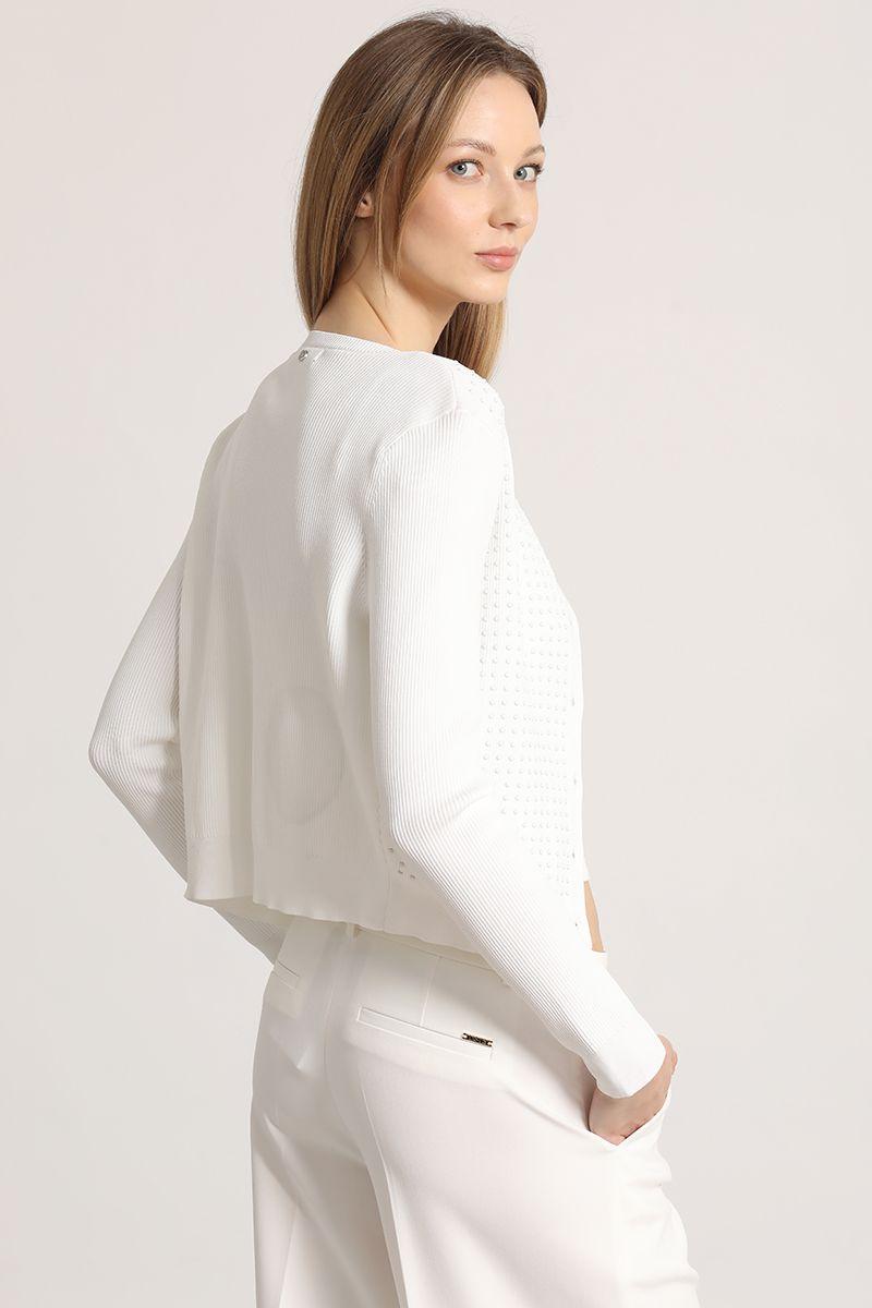 Cardigan tejido liola mujer crudo-4