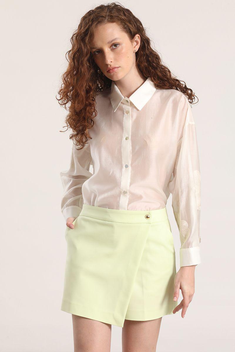 Falda pantalón Liola mujer pistacho-0