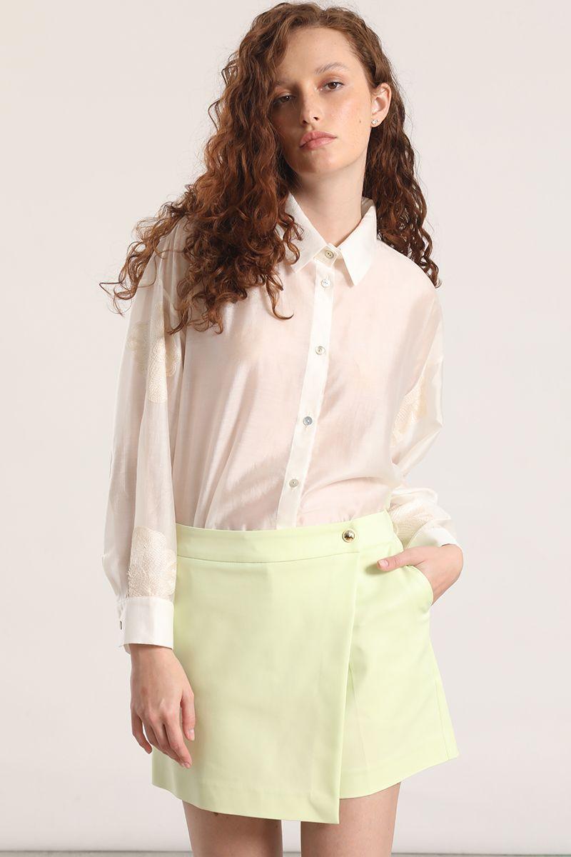 Falda pantalón Liola mujer pistacho-3