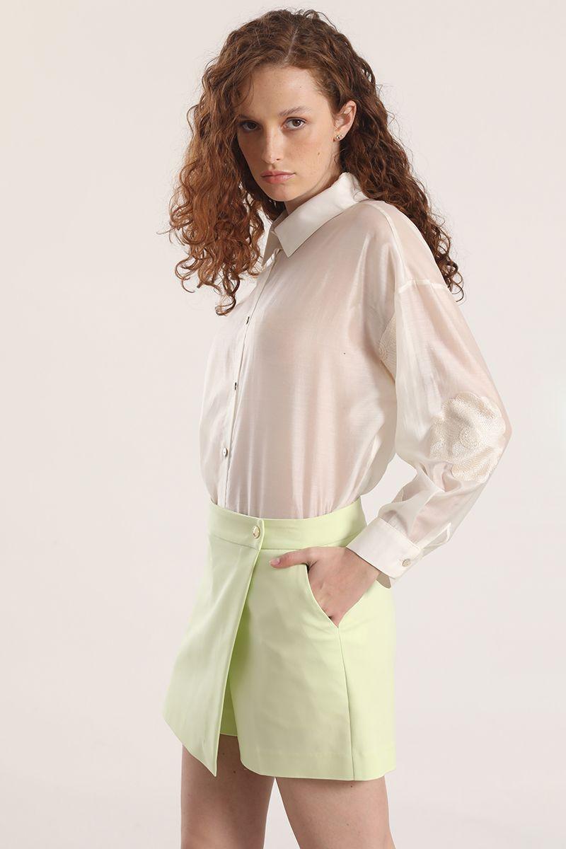Falda pantalón Liola mujer pistacho-4