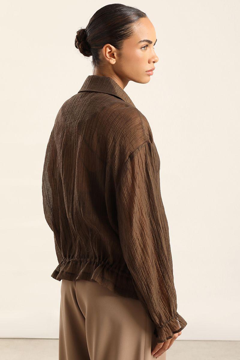 Bluson Bomber Mix Lyocell, Chocolate Liola-5