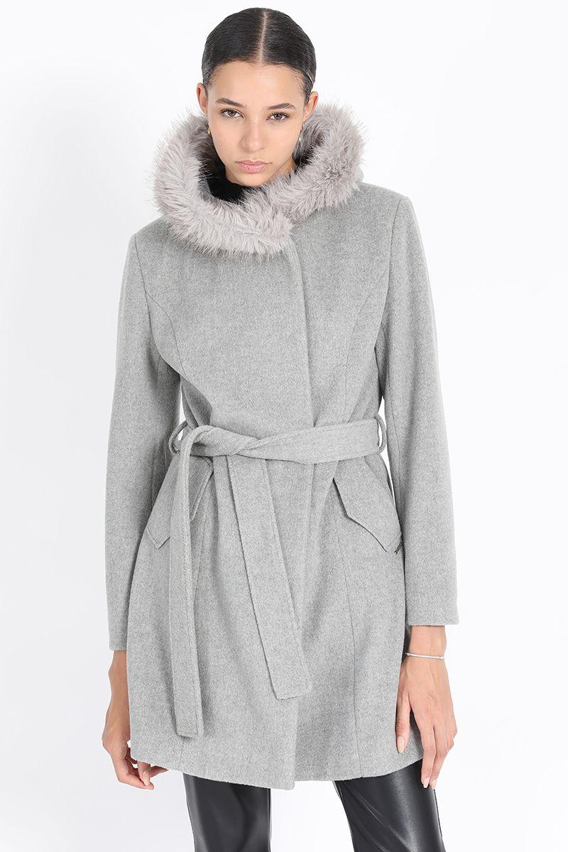 Chaqueton Con Capucha, Muflon Melange Gris Liola-0