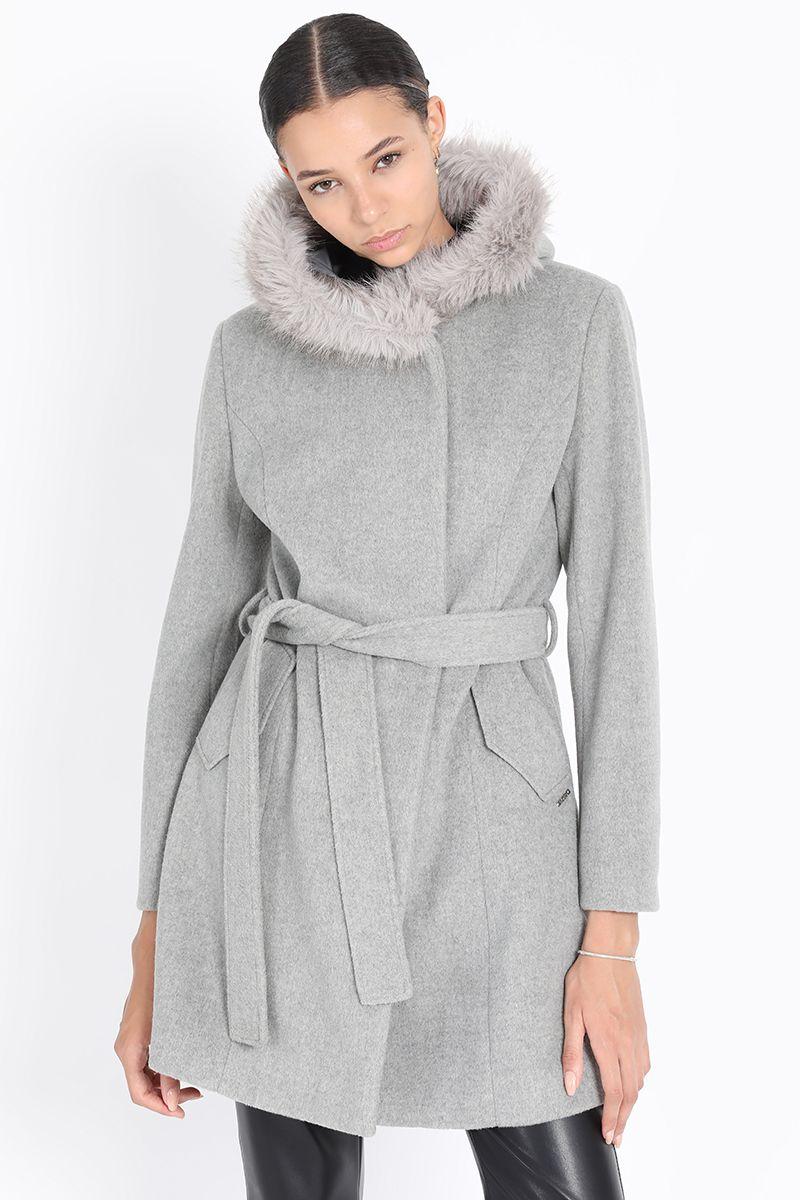 Chaqueton Con Capucha, Muflon Melange Gris Liola-3