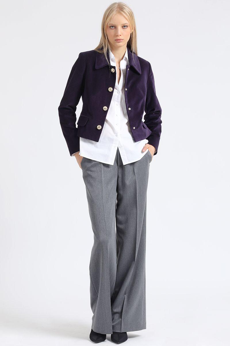 Chaqueta Crop Terciopelo, Arandano Liola-1