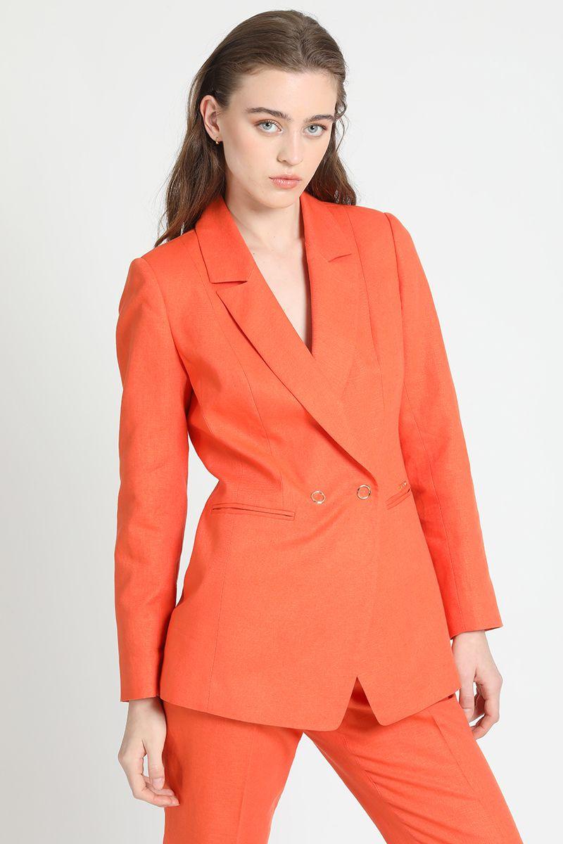 Blazer Cruzado Lino Algodón Oxido Liola-1