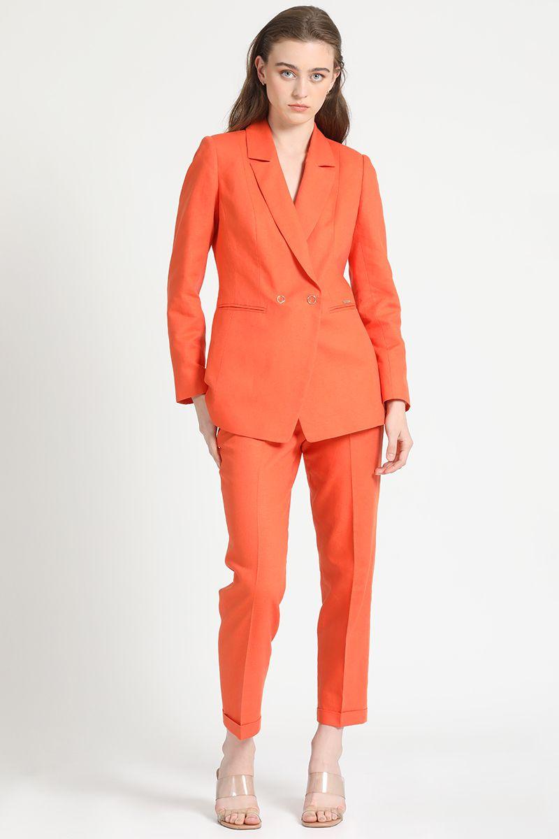 Blazer Cruzado Lino Algodón Oxido Liola-2