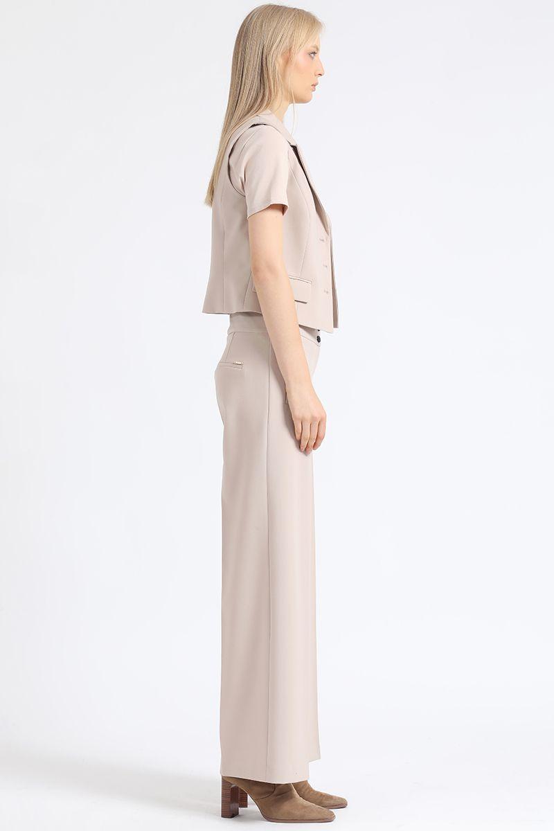 Pantalon Ancho Básico, Beige Liola-2