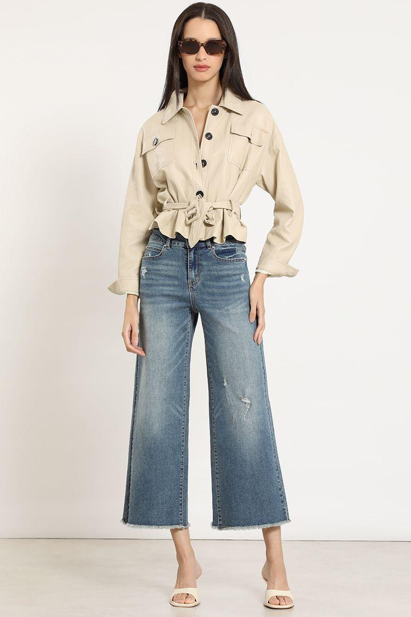 Jeans wide leg, azul Liola-4