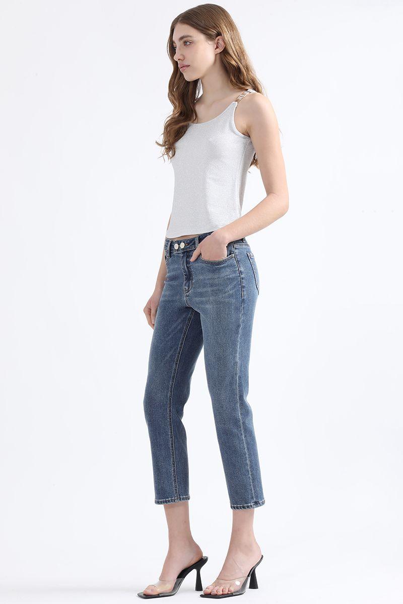 Top Lurex, Herraje De Metal En Hombros, Plateado Liola-2