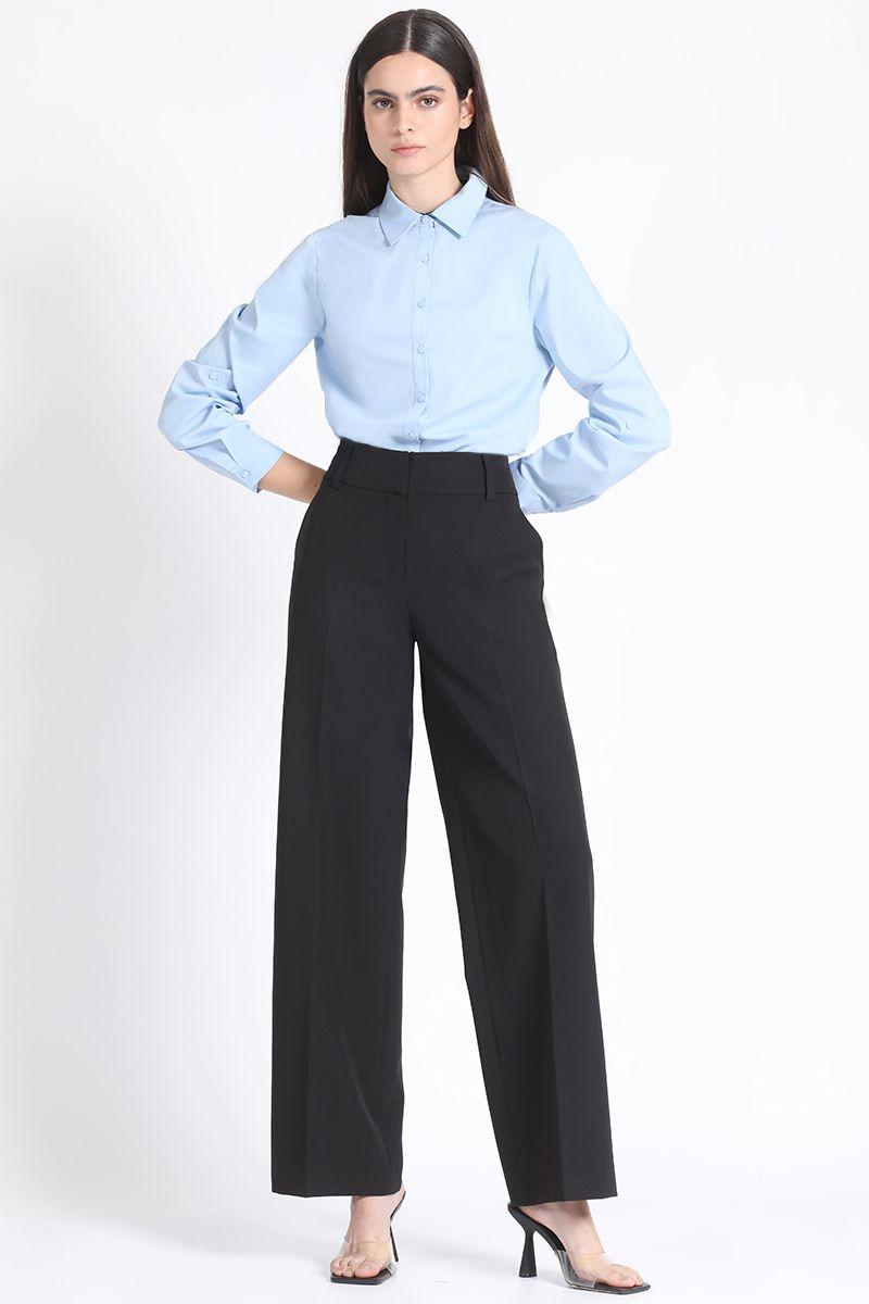 Pantalon Regular Básico Negro Liola-5