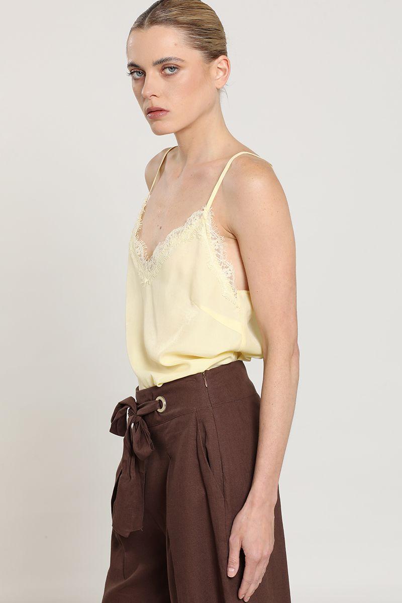 Top lencero pabilo, beige Liola-6