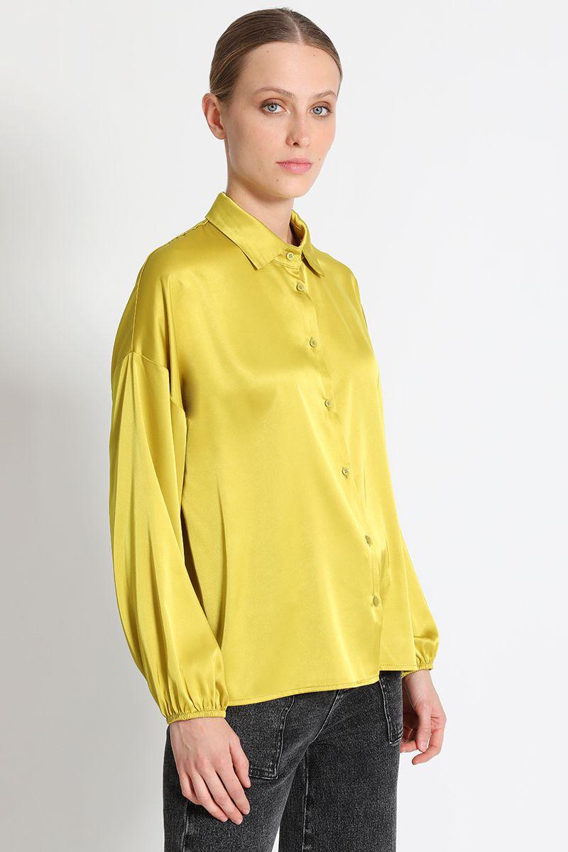 Blusa Camisero Liso Pistacho Liola-0