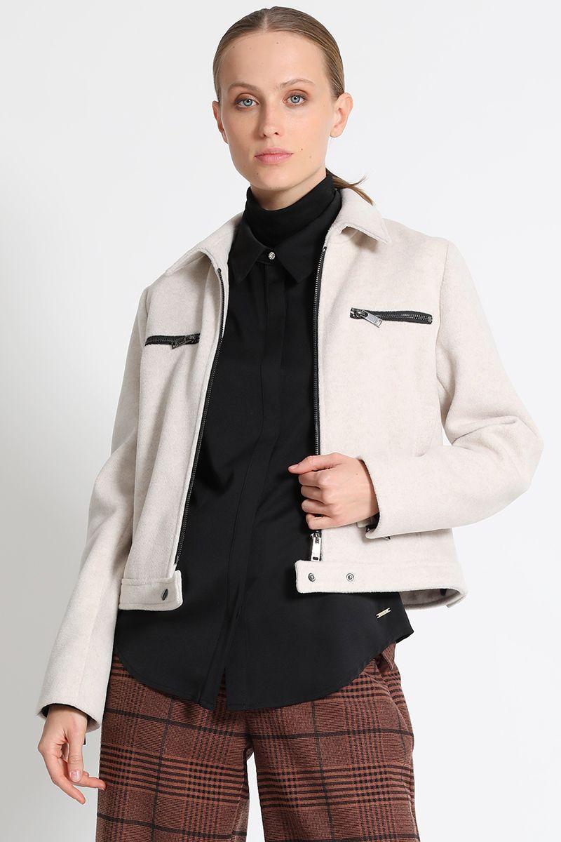 Chaqueta Muflón Melange Beige Liola-2