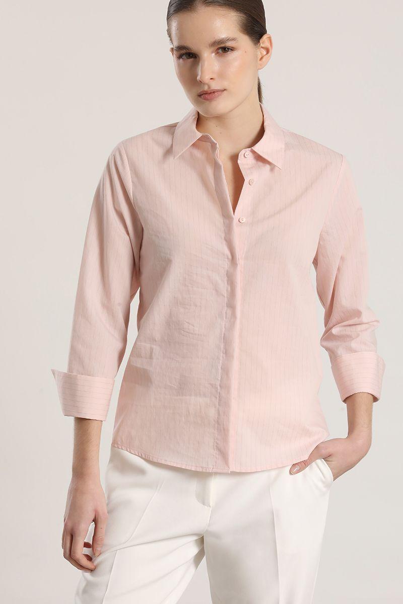 Camisa algodón liola mujer rosa-0