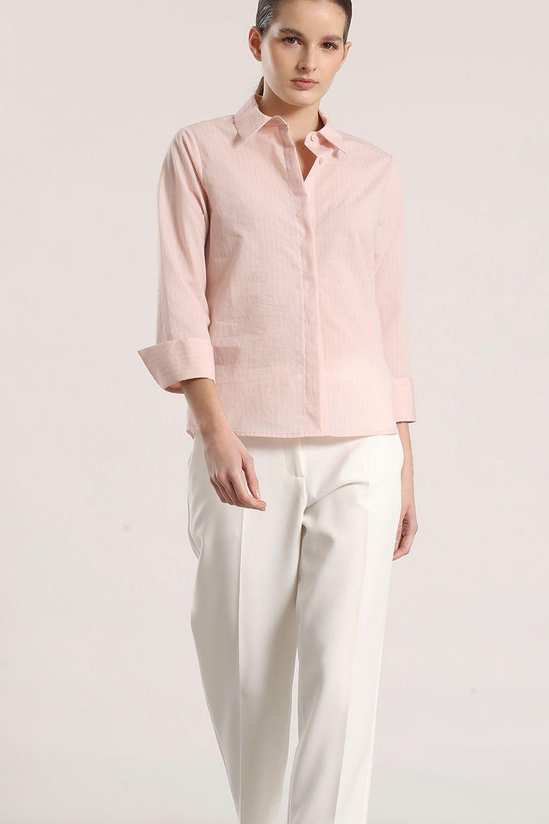 Camisa algodón liola mujer rosa-1