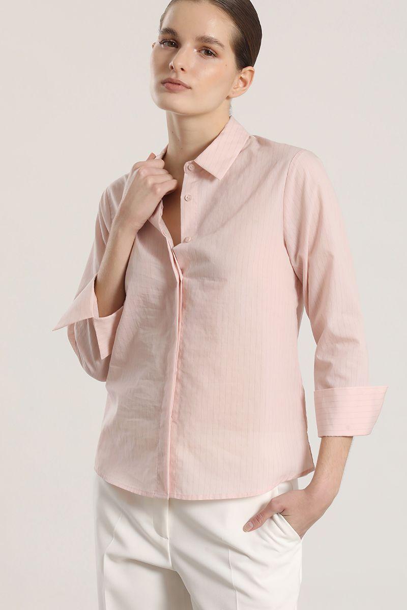 Camisa algodón liola mujer rosa-3
