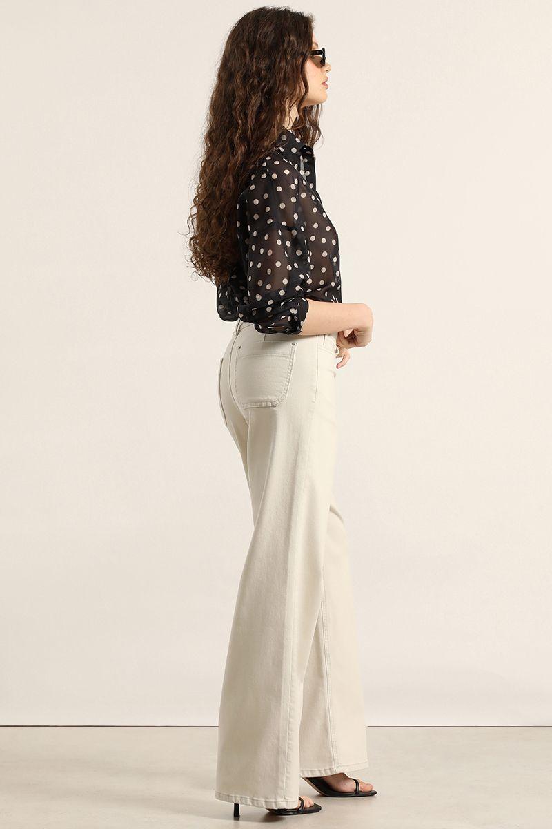 Jeans color, straight, beige Liola-4