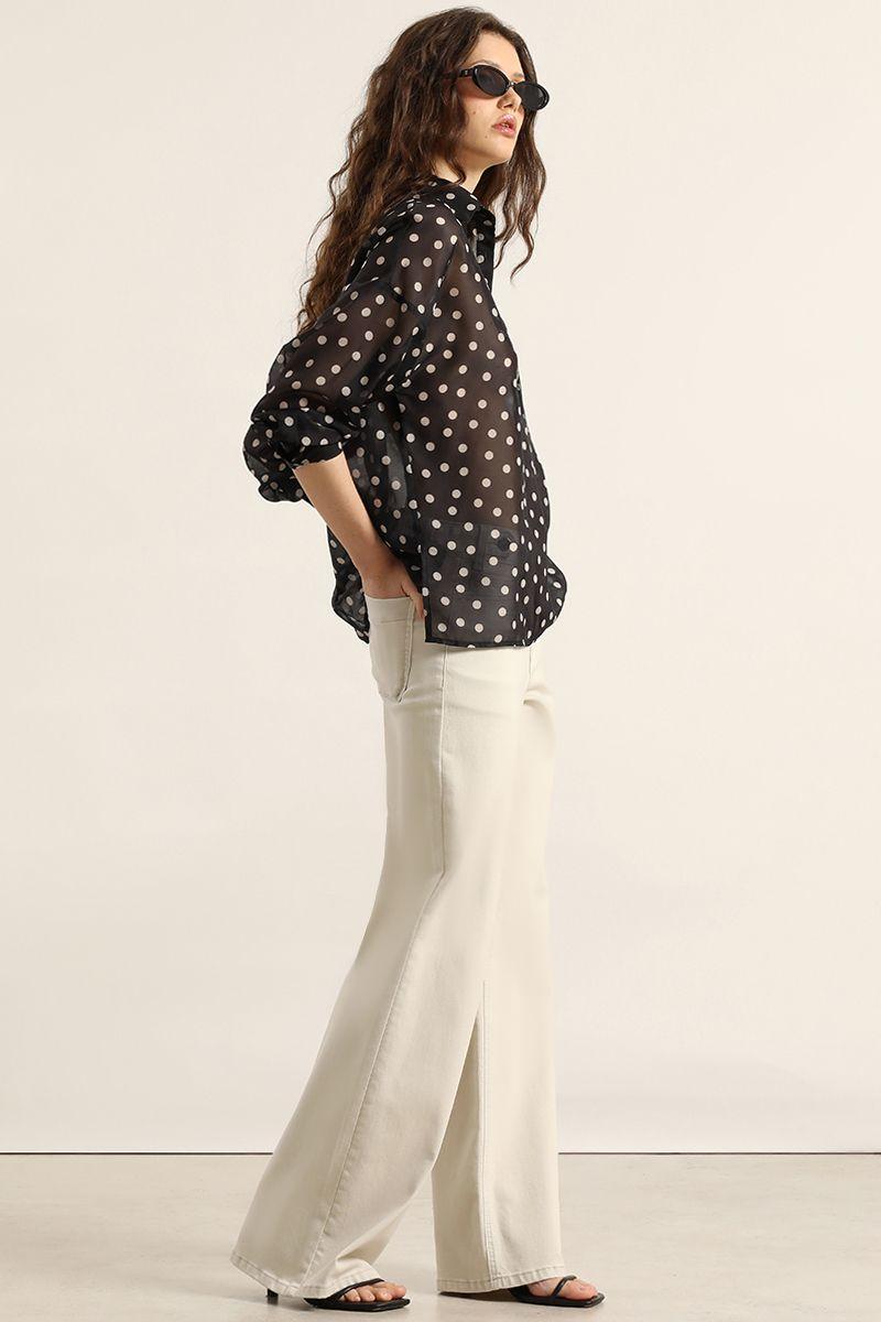 Jeans color, straight, beige Liola-5