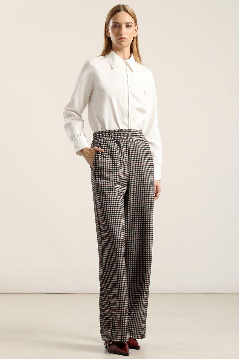 Pantalón ancho, tiro alto, burdeo Liola-0