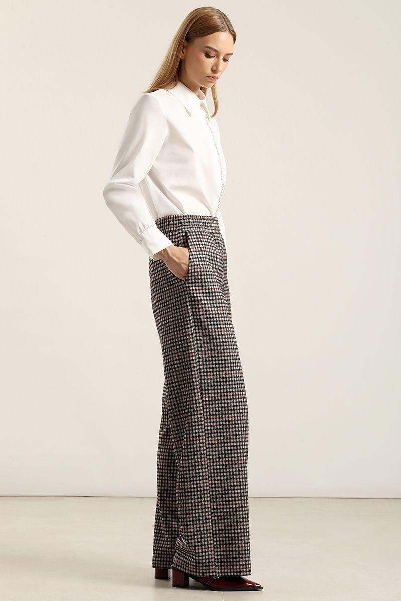 Pantalón ancho, tiro alto, burdeo Liola-2