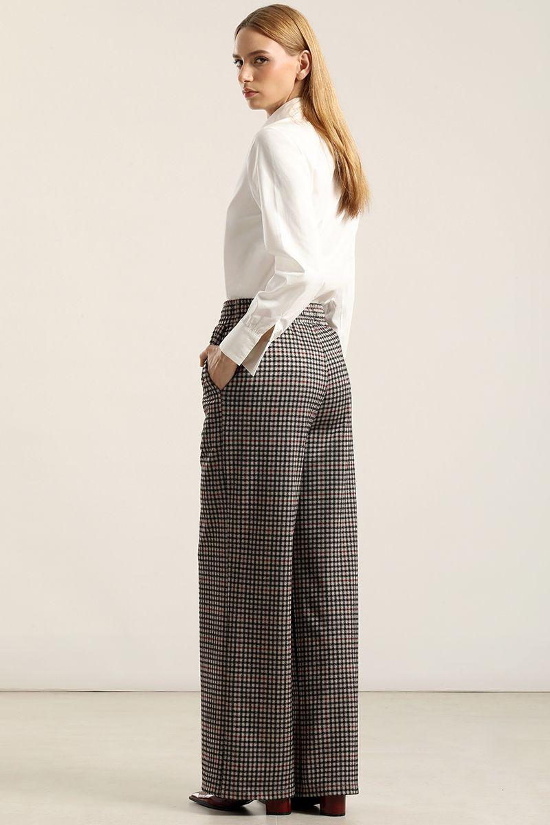 Pantalón ancho, tiro alto, burdeo Liola-3