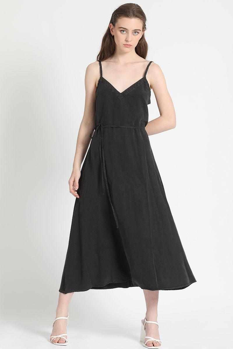 Vestido Maxi Lyocell Negro Liola-0