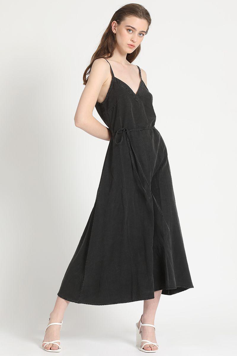 Vestido Maxi Lyocell Negro Liola-3