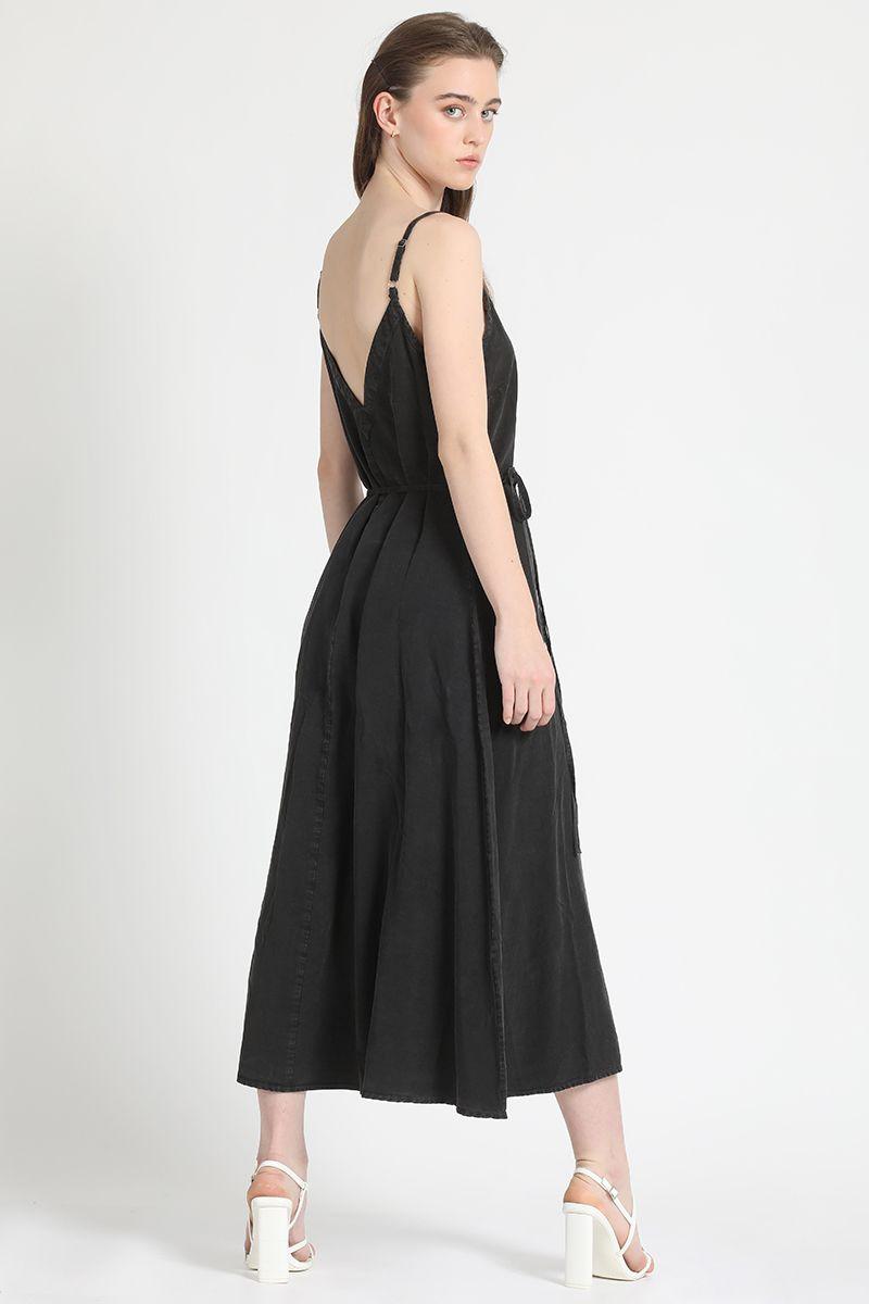 Vestido Maxi Lyocell Negro Liola-4
