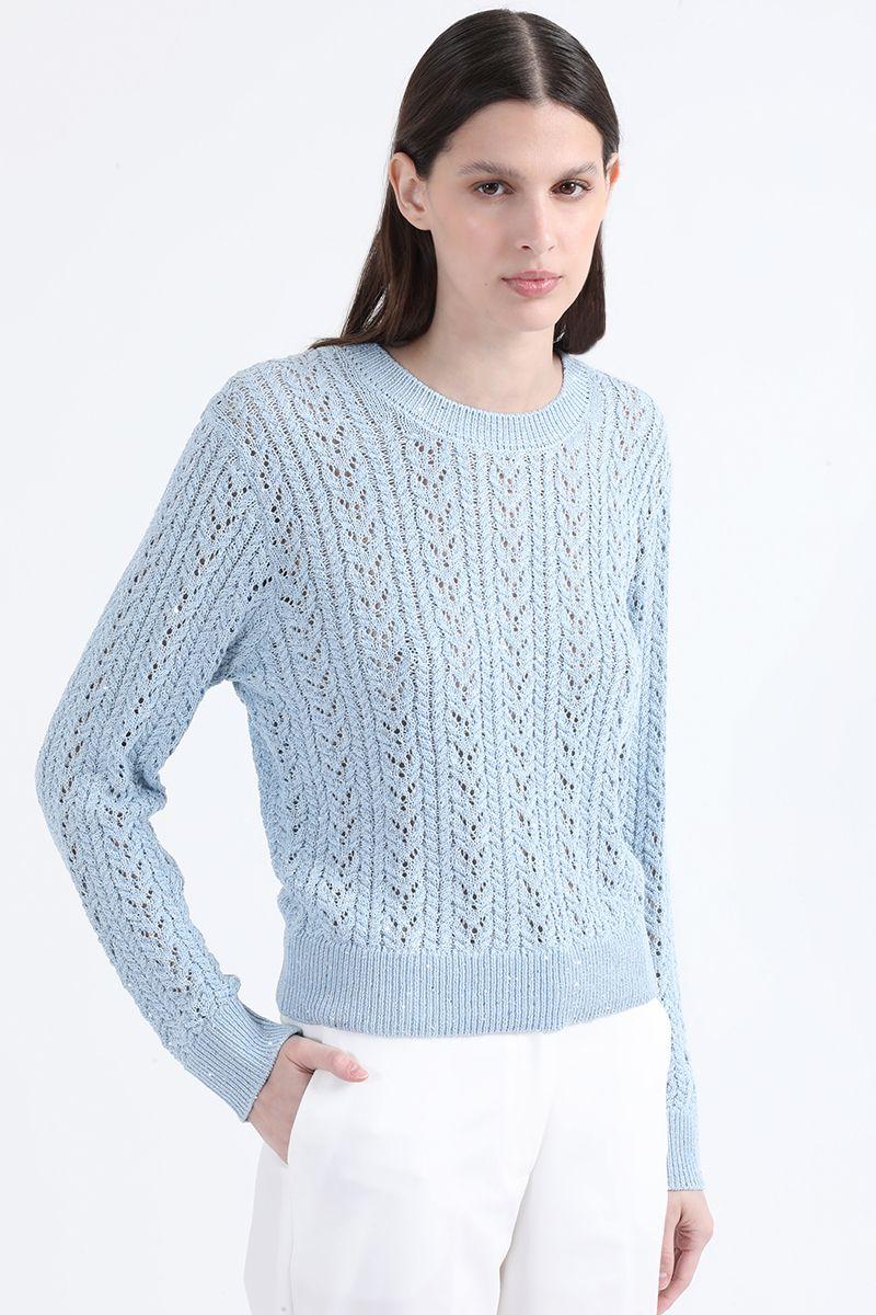 Tejido Fantasia Lentejuelas, Celeste Liola-5