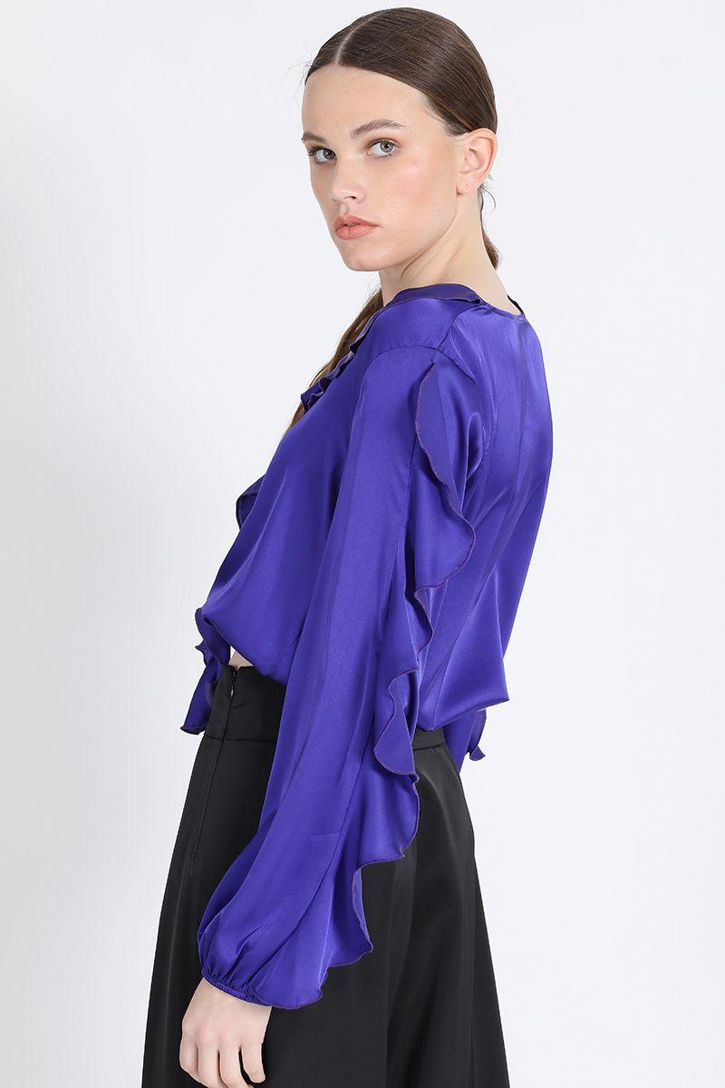 Blusa Escote Vuelos Violeta Liola-6