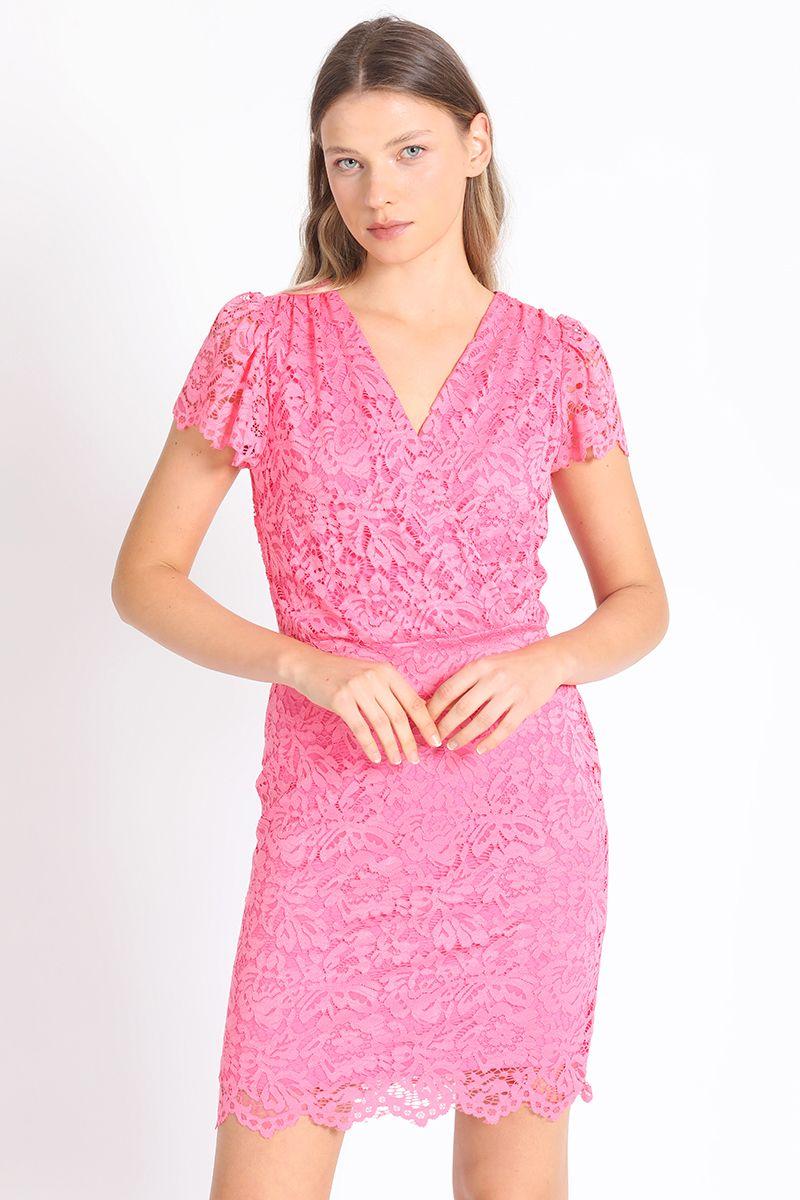 Vestido Midi Estampado Rosa Liola-2